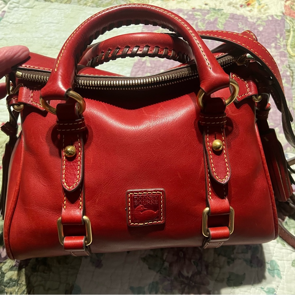 ❤️ Dooney & Bourke Red Florentine Micro Satchel